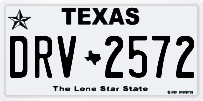 TX license plate DRV2572