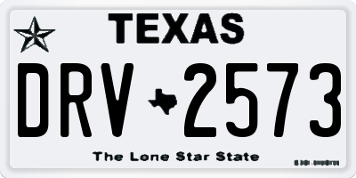 TX license plate DRV2573