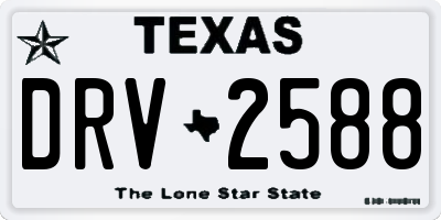 TX license plate DRV2588