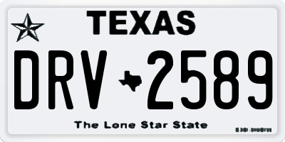 TX license plate DRV2589