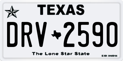 TX license plate DRV2590