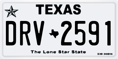 TX license plate DRV2591