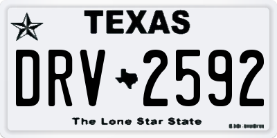 TX license plate DRV2592