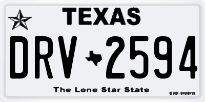 TX license plate DRV2594