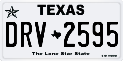 TX license plate DRV2595