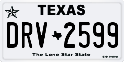 TX license plate DRV2599