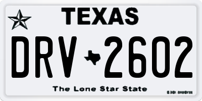 TX license plate DRV2602