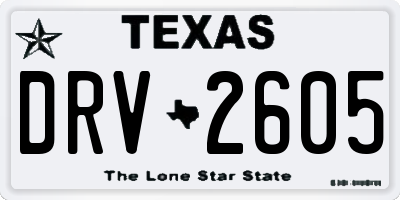 TX license plate DRV2605