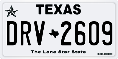 TX license plate DRV2609