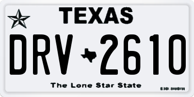 TX license plate DRV2610