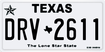 TX license plate DRV2611