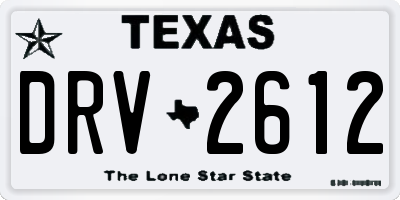 TX license plate DRV2612