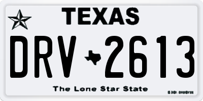 TX license plate DRV2613