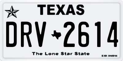 TX license plate DRV2614