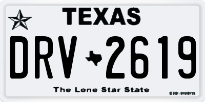 TX license plate DRV2619