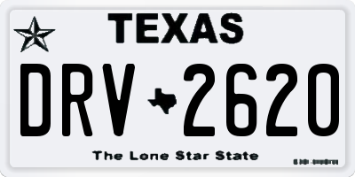 TX license plate DRV2620