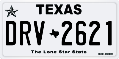 TX license plate DRV2621