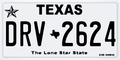 TX license plate DRV2624