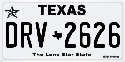 TX license plate DRV2626