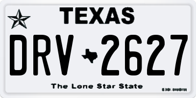 TX license plate DRV2627