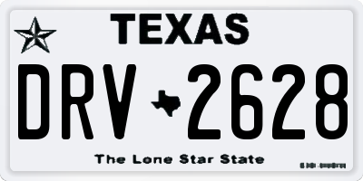 TX license plate DRV2628