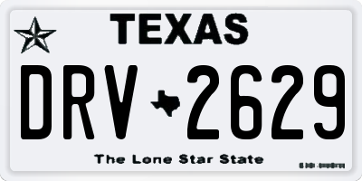 TX license plate DRV2629