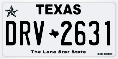 TX license plate DRV2631