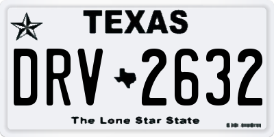 TX license plate DRV2632