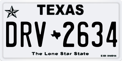 TX license plate DRV2634