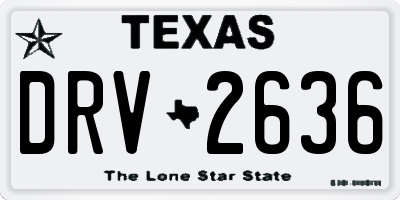 TX license plate DRV2636