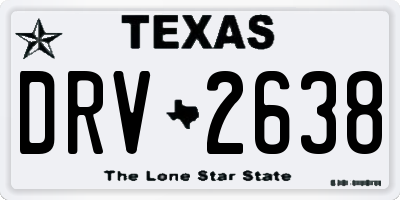 TX license plate DRV2638