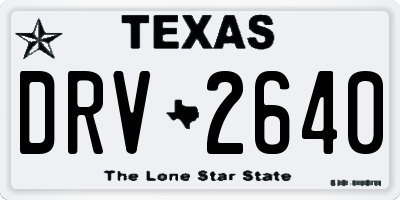 TX license plate DRV2640