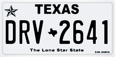 TX license plate DRV2641