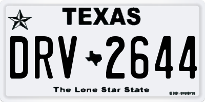 TX license plate DRV2644