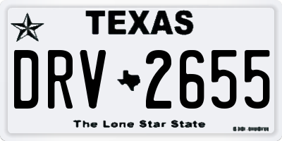 TX license plate DRV2655