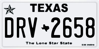 TX license plate DRV2658