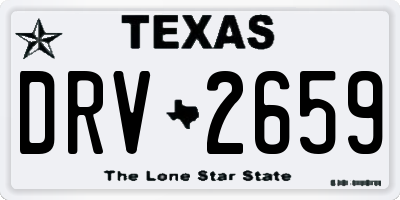 TX license plate DRV2659