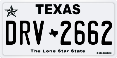 TX license plate DRV2662