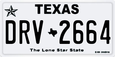 TX license plate DRV2664