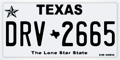 TX license plate DRV2665