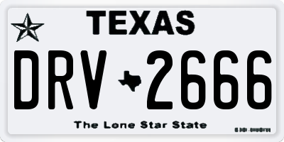 TX license plate DRV2666