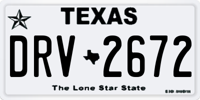 TX license plate DRV2672