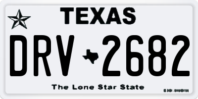 TX license plate DRV2682