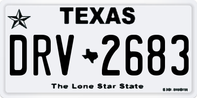 TX license plate DRV2683