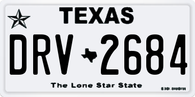 TX license plate DRV2684