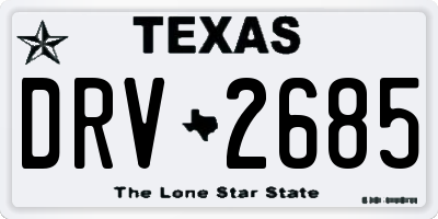 TX license plate DRV2685