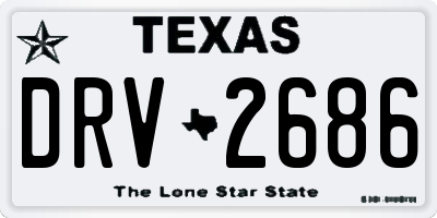 TX license plate DRV2686