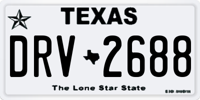 TX license plate DRV2688