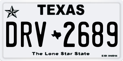 TX license plate DRV2689