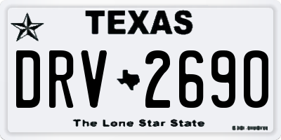 TX license plate DRV2690